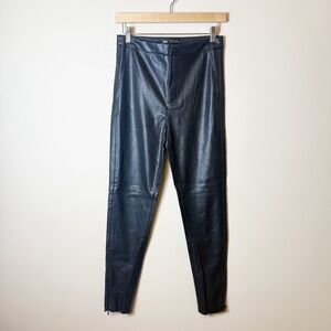Zara Black Faux Leather Pants S